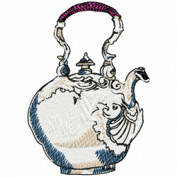 Teapots Embroidery Design 9 Teapots Embroidery Design 9